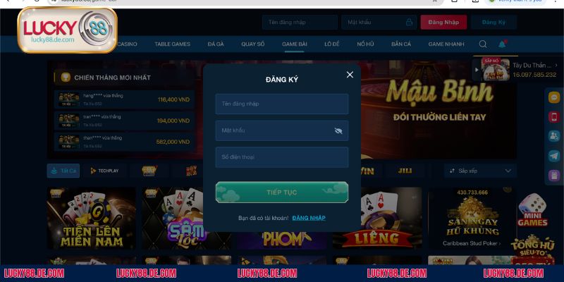 Hướng dẫn chi tiết cách thức đăng ký Lucky88 đầy đủ & chi tiết nhất năm 2025